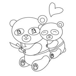 Dessin à colorier: Panda (Animaux) #12520 - Coloriages à imprimer