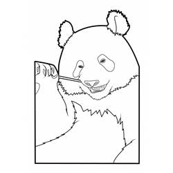 Dessin à colorier: Panda (Animaux) #12579 - Coloriages à Imprimer Gratuits
