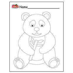 Dessin à colorier: Panda (Animaux) #12580 - Coloriages à imprimer