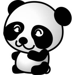Dessin à colorier: Panda (Animaux) #12585 - Coloriages à imprimer