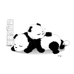 Dessin à colorier: Panda (Animaux) #12612 - Coloriages à imprimer