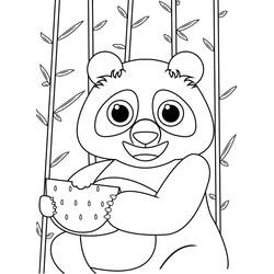 Dessin à colorier: Panda (Animaux) #175212 - Coloriages à Imprimer Gratuits