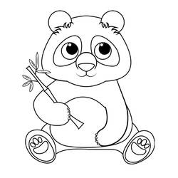 Dessin à colorier: Panda (Animaux) #175215 - Coloriages à Imprimer Gratuits