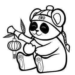 Dessin à colorier: Panda (Animaux) #175219 - Coloriages à Imprimer Gratuits