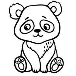 Dessin à colorier: Panda (Animaux) #175222 - Coloriages à Imprimer Gratuits