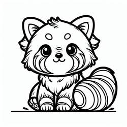 Dessin à colorier: Panda Roux (Animaux) #212037 - Coloriages à Imprimer Gratuits