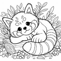 Dessins à colorier: Panda Roux - Coloriages à Imprimer Gratuits