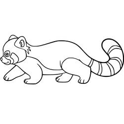 Dessin à colorier: Panda Roux (Animaux) #212044 - Coloriages à Imprimer Gratuits