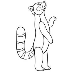 Dessin à colorier: Panda Roux (Animaux) #212048 - Coloriages à Imprimer Gratuits