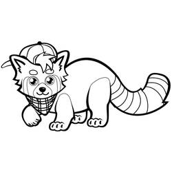 Dessin à colorier: Panda Roux (Animaux) #212049 - Coloriages à Imprimer Gratuits