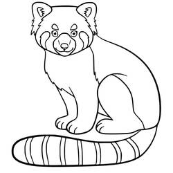 Dessin à colorier: Panda Roux (Animaux) #212050 - Coloriages à Imprimer Gratuits
