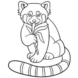 Dessin à colorier: Panda Roux (Animaux) #212066 - Coloriages à Imprimer Gratuits