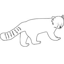 Dessin à colorier: Panda Roux (Animaux) #212068 - Coloriages à Imprimer Gratuits