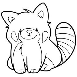 Dessin à colorier: Panda Roux (Animaux) #212072 - Coloriages à Imprimer Gratuits