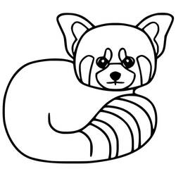 Dessin à colorier: Panda Roux (Animaux) #212074 - Coloriages à Imprimer Gratuits