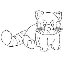 Dessin à colorier: Panda Roux (Animaux) #212075 - Coloriages à Imprimer Gratuits