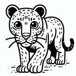 Coloriage Panthère (Animaux) #214420 à imprimer et colorier