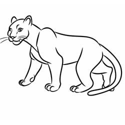 Coloriage Panthère (Animaux) #214445 à imprimer et colorier