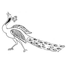 Dessin à colorier: Paon (Animaux) #197583 - Coloriages à Imprimer Gratuits