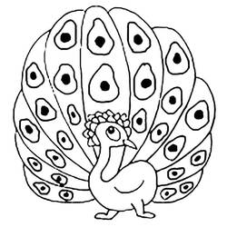 Dessin à colorier: Paon (Animaux) #197588 - Coloriages à Imprimer Gratuits