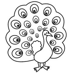 Dessin à colorier: Paon (Animaux) #197589 - Coloriages à Imprimer Gratuits