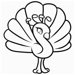 Dessin à colorier: Paon (Animaux) #197614 - Coloriages à Imprimer Gratuits