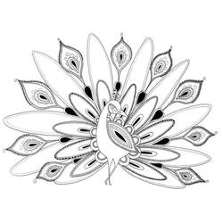 Dessin à colorier: Paon (Animaux) #197616 - Coloriages à Imprimer Gratuits