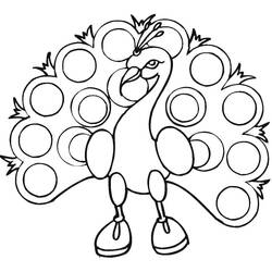 Dessin à colorier: Paon (Animaux) #197618 - Coloriages à Imprimer Gratuits