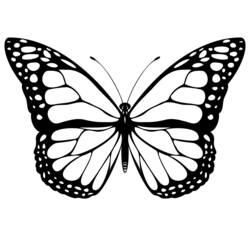 Dessin à colorier: Papillon (Animaux) #15662 - Coloriages à Imprimer