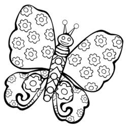 Dessin à colorier: Papillon (Animaux) #15690 - Coloriages à Imprimer Gratuits