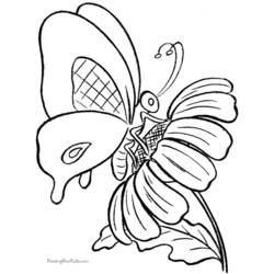 Dessin à colorier: Papillon (Animaux) #15732 - Coloriages à Imprimer Gratuits