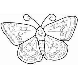 Dessin à colorier: Papillon (Animaux) #15740 - Coloriages à Imprimer Gratuits