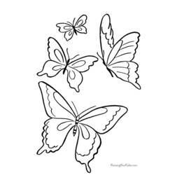 Dessin à colorier: Papillon (Animaux) #15747 - Coloriages à Imprimer