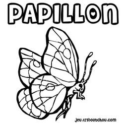 Dessin à colorier: Papillon (Animaux) #15770 - Coloriages à Imprimer Gratuits