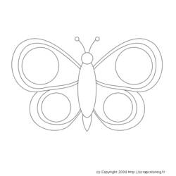 Dessin à colorier: Papillon (Animaux) #15784 - Coloriages à Imprimer Gratuits