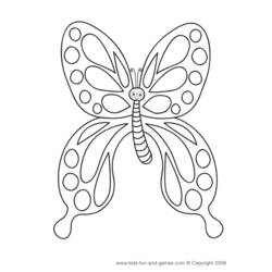 Dessin à colorier: Papillon (Animaux) #15787 - Coloriages à Imprimer Gratuits