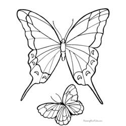 Dessin à colorier: Papillon (Animaux) #15797 - Coloriages à Imprimer Gratuits