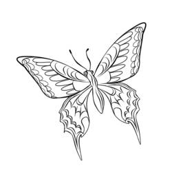 Dessin à colorier: Papillon (Animaux) #15846 - Coloriages à Imprimer Gratuits
