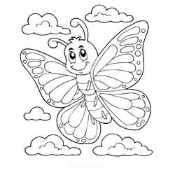 Coloriage Papillon (Animaux) #215732 à imprimer et colorier