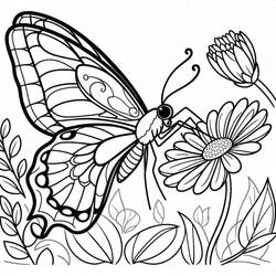 Coloriage Papillon (Animaux) #215735 à imprimer et colorier