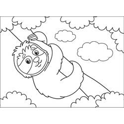 Dessin à colorier: Paresseux (Animaux) #210421 - Coloriages à Imprimer Gratuits