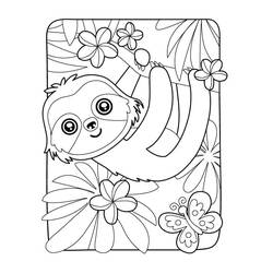 Dessin à colorier: Paresseux (Animaux) #210423 - Coloriages à Imprimer Gratuits