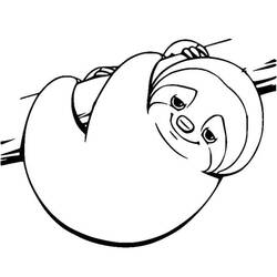 Dessin à colorier: Paresseux (Animaux) #210434 - Coloriages à Imprimer Gratuits