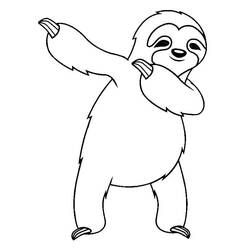 Dessin à colorier: Paresseux (Animaux) #210440 - Coloriages à Imprimer Gratuits