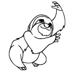 Dessin à colorier: Paresseux (Animaux) #210442 - Coloriages à Imprimer Gratuits