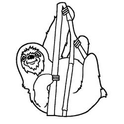 Dessin à colorier: Paresseux (Animaux) #210446 - Coloriages à Imprimer Gratuits