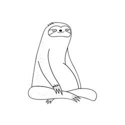 Dessin à colorier: Paresseux (Animaux) #210447 - Coloriages à Imprimer Gratuits