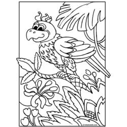 Dessin à colorier: Perroquet (Animaux) #16094 - Coloriages à Imprimer Gratuits
