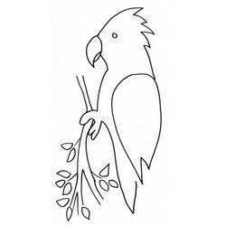Dessin à colorier: Perroquet (Animaux) #16168 - Coloriages à Imprimer Gratuits