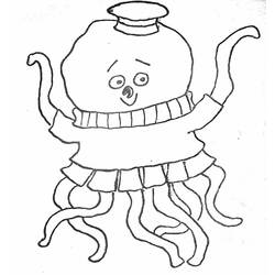 Dessin à colorier: Pieuvre (Animaux) #18962 - Coloriages à Imprimer Gratuits